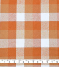 Load image into Gallery viewer, Orange Buffalo Plaid Flannel Dog Bandana
